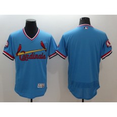 MLB St.Louis Cardinals Blank Light Blue Pullover 2016 Flexbase Majestic Baseball Men Jersey