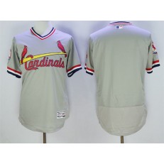 MLB St.Louis Cardinals Blank Retired Gray Pullover 2016 Flexbase Majestic Baseball Men Jersey