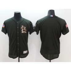 MLB St.Louis Cardinals Blank Retired Green Salute to Service 2016 Flexbase Majestic Baseball Men Jersey