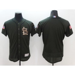 MLB St.Louis Cardinals Blank Retired Green Salute to Service 2016 Flexbase Majestic Baseball Men Jersey