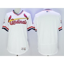 MLB St.Louis Cardinals Blank Retired White Pullover 2016 Flexbase Majestic Baseball Men Jersey