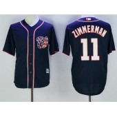 MLB Washington Nationals 11 Ryan Zimmerman Navy Blue New Cool Base Stitched Men Jersey