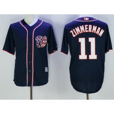 MLB Washington Nationals 11 Ryan Zimmerman Navy Blue New Cool Base Stitched Men Jersey