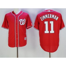 MLB Washington Nationals 11 Ryan Zimmerman Red New Cool Base Stitched Men Jersey