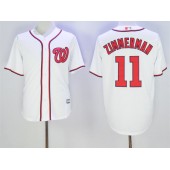 MLB Washington Nationals 11 Ryan Zimmerman White New Cool Base Stitched Men Jersey