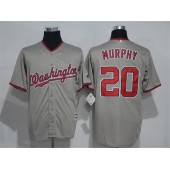 MLB Washington Nationals 20 Daniel Murphy Grey New Cool Base Stitched Men Jersey
