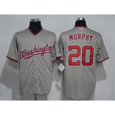 MLB Washington Nationals 20 Daniel Murphy Grey New Cool Base Stitched Men Jersey