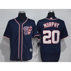 MLB Washington Nationals 20 Daniel Murphy Navy Blue New Cool Base Stitched Men Jersey