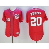 MLB Washington Nationals 20 Daniel Murphy Red 2016 Flexbase Majestic Baseball Men Jersey