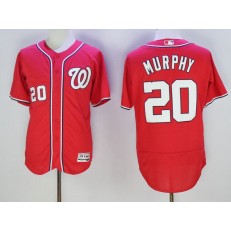 MLB Washington Nationals 20 Daniel Murphy Red 2016 Flexbase Majestic Baseball Men Jersey