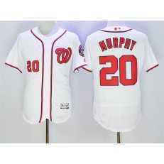 MLB Washington Nationals 20 Daniel Murphy White Home 2016 Flexbase Majestic Baseball Men Jersey