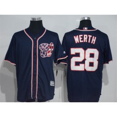MLB Washington Nationals 28 Jayson Werth Navy Blue New Cool Base Stitched Men Jersey