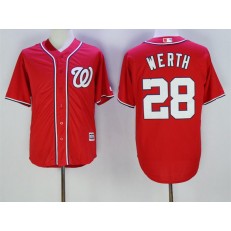 MLB Washington Nationals 28 Jayson Werth Red New Cool Base Stitched Men Jersey