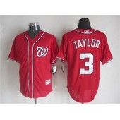 MLB Washington Nationals 3 Michael Taylor Home Red 2015 Cool Base Men Jersey