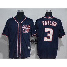 MLB Washington Nationals 3 Michael Taylor Navy Blue New Cool Base Stitched Men Jersey