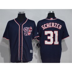 MLB Washington Nationals 31 Max Scherzer Navy Blue New Cool Base Stitched Men Jersey