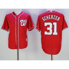 MLB Washington Nationals 31 Max Scherzer Red New Cool Base Stitched Men Jersey