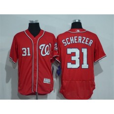 MLB Washington Nationals 31 Max Scherzer Red New Flexbase Majestic Baseball Men Jersey