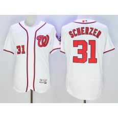 MLB Washington Nationals 31 Max Scherzer White Home 2016 Flexbase Majestic Baseball Men Jersey