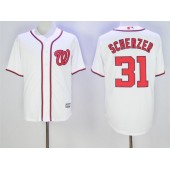 MLB Washington Nationals 31 Max Scherzer White New Cool Base Stitched Men Jersey