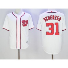MLB Washington Nationals 31 Max Scherzer White New Cool Base Stitched Men Jersey