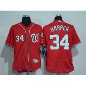 MLB Washington Nationals 34 Bryce Harper Red New Flexbase Majestic Baseball Men Jersey