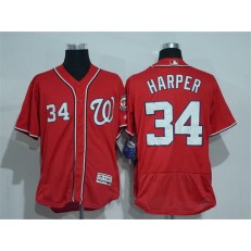 MLB Washington Nationals 34 Bryce Harper Red New Flexbase Majestic Baseball Men Jersey