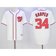 MLB Washington Nationals 34 Bryce Harper White New Cool Base Stitched Men Jersey