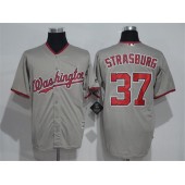 MLB Washington Nationals 37 Stephen Strasburg Grey New Cool Base Stitched Men Jersey