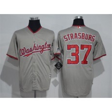 MLB Washington Nationals 37 Stephen Strasburg Grey New Cool Base Stitched Men Jersey