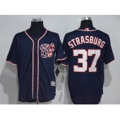 MLB Washington Nationals 37 Stephen Strasburg Navy Blue New Cool Base Stitched Men Jersey