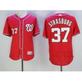 MLB Washington Nationals 37 Stephen Strasburg Red 2016 Flexbase Majestic Baseball Men Jersey