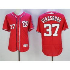 MLB Washington Nationals 37 Stephen Strasburg Red 2016 Flexbase Majestic Baseball Men Jersey