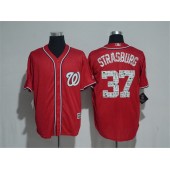 MLB Washington Nationals 37 Stephen Strasburg Red 2017 Spring Training Cool Base Stitched Men Jersey
