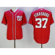 MLB Washington Nationals 37 Stephen Strasburg Red New Cool Base Stitched Men Jersey