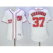 MLB Washington Nationals 37 Stephen Strasburg White Home 2016 Flexbase Majestic Baseball Men Jersey