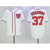MLB Washington Nationals 37 Stephen Strasburg White New Cool Base Stitched Men Jersey