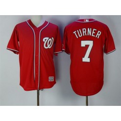 MLB Washington Nationals 7 Trea Turner Red New Cool Base Stitched Men Jersey