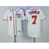 MLB Washington Nationals 7 Trea Turner White Home New Flexbase Majestic Baseball Men Jersey