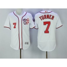 MLB Washington Nationals 7 Trea Turner White Home New Flexbase Majestic Baseball Men Jersey