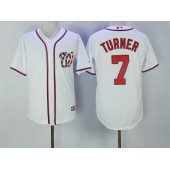 MLB Washington Nationals 7 Trea Turner White New Cool Base Stitched Men Jersey