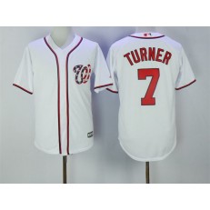 MLB Washington Nationals 7 Trea Turner White New Cool Base Stitched Men Jersey