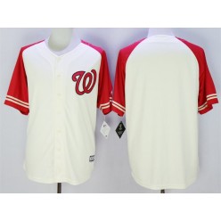 MLB Washington Nationals Blank Cream Exclusive 2016 Cool Base Men Jersey