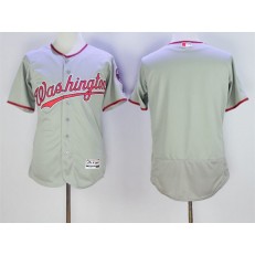 MLB Washington Nationals Blank Gray 2016 Flexbase Majestic Baseball Men Jersey