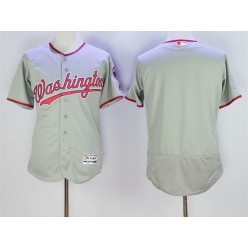 MLB Washington Nationals Blank Gray 2016 Flexbase Majestic Baseball Men Jersey