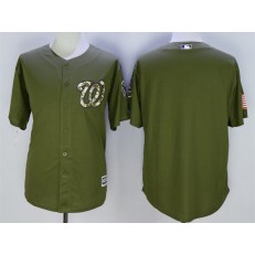MLB Washington Nationals Blank Green Camo 2016 Cool Base Men Jersey