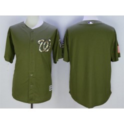 MLB Washington Nationals Blank Green Camo 2016 Cool Base Men Jersey
