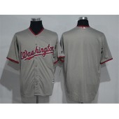 MLB Washington Nationals Blank Grey New Cool Base Stitched Men Jersey