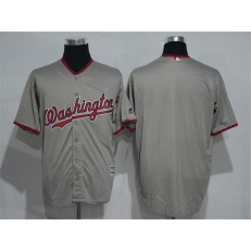 MLB Washington Nationals Blank Grey New Cool Base Stitched Men Jersey