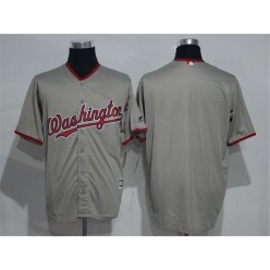 MLB Washington Nationals Blank Grey New Cool Base Stitched Men Jersey